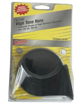 Champ High Tone Horn 9-1793 – 12V 125 dB Universal Car Horn Replacement